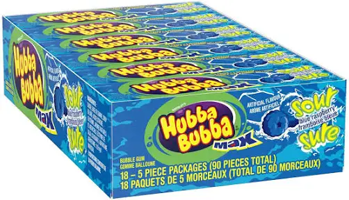 Hubba Bubba Sour Blue Raspberry Max Gum 40gr(18 Uds)