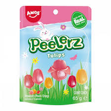 Amos Peelerz Gummy Tulips Easter 65g(24 uds)
