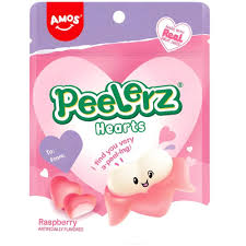 Amos Heart Shaped Peelable Gummy 65g(12 uds)