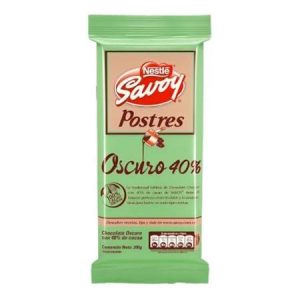 Savoy Postres Oscuro 40%200g(4 uds)