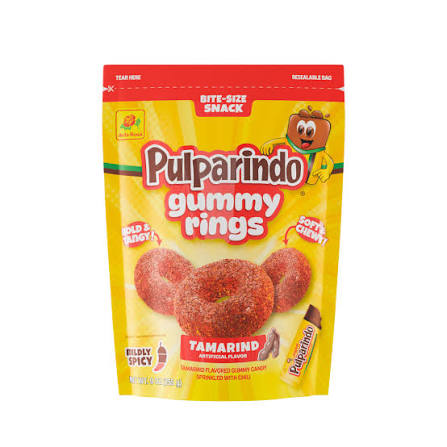 Pulparindo Gummy Rings original 70gr(12 Uds)
