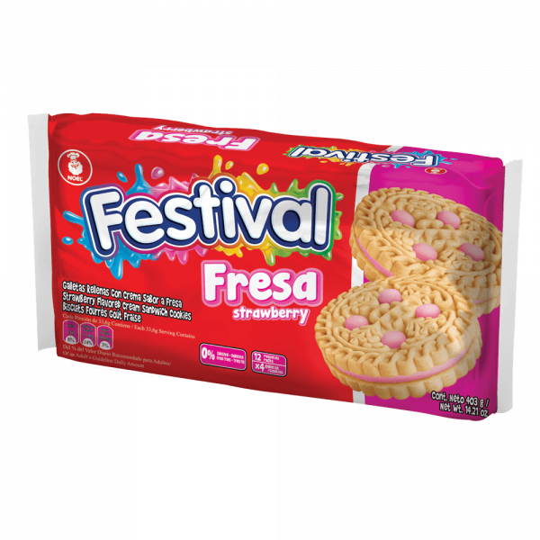 Galleta Festival Fresa 403g(1 Ud)