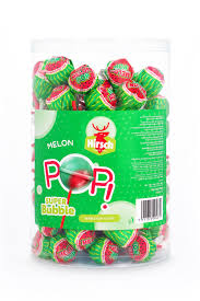 Hirsch Super Bubble Lolly Melon(100 ud)