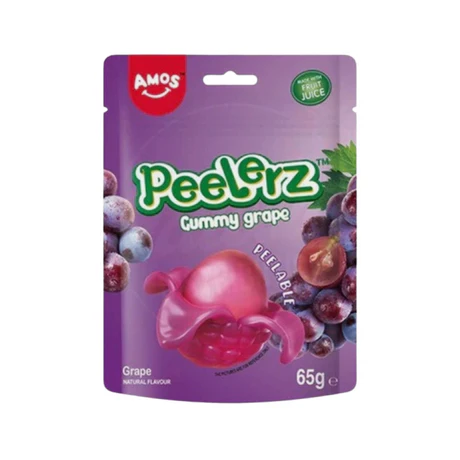 Amos Peelerz Gummy Grape 65g(24 Uds)