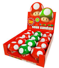 Nintendo Super Mario Nushroom Sours Tin 28g(12 uds)