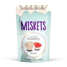 Miskets White Chocolate Coated Freeze Dried Strawberry 80g(1 Ud)