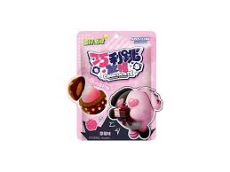 Haoliyuan Egg Party Strawberry Dark Chocolate Popping Gummies  60g(1 ud)